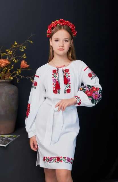 Сукні з вишивкою на дівчинку розміри 116-128