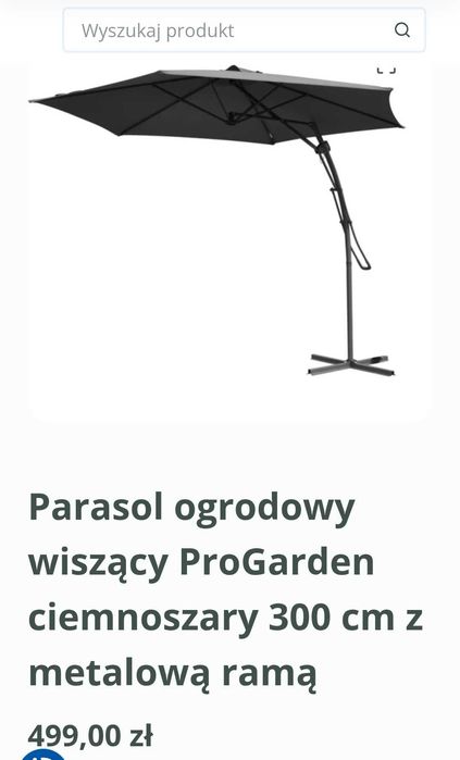 Stelaż parasola ogrodowego wiszącego