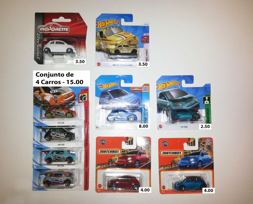 Fiat - Carros das Marcas - Hot Wheels - Majorette - Matchbox - Welly