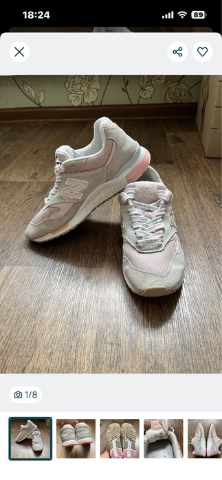 Кросівки жіночі різнобарвні New Balance 38 р, 24 см, шкіра текстиль