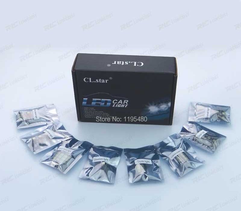 KIT COMPLETO 10 LAMPADAS LED INTERIOR PARA MERCEDES CLASE SL R230 SL500 SL600 SL55 AMG 02-08