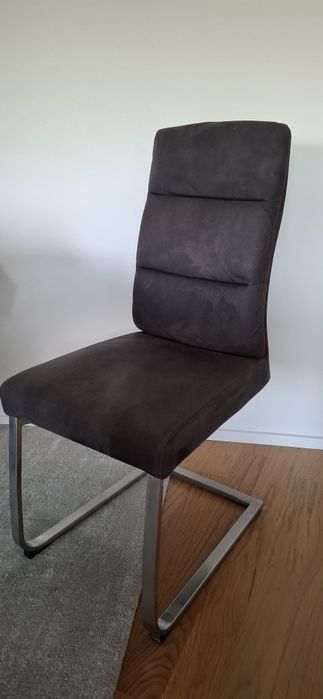 Conjunto 6 Cadeiras Sala Dover Cinza Escuro