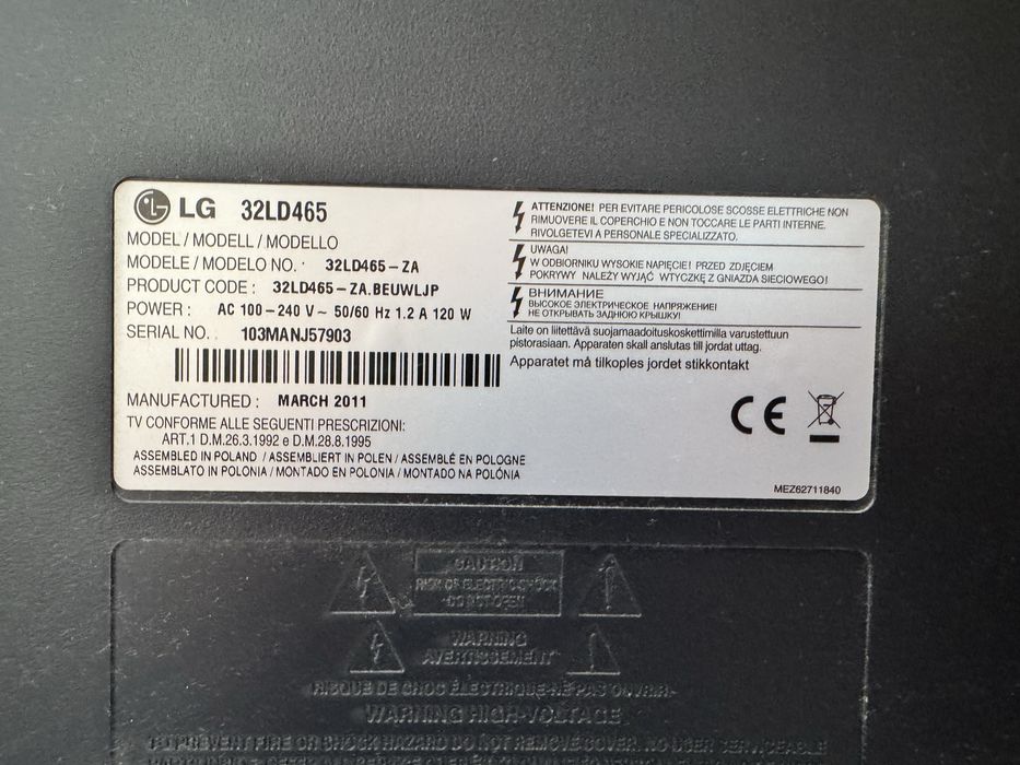 Telewizor LG 32’ z pilotem