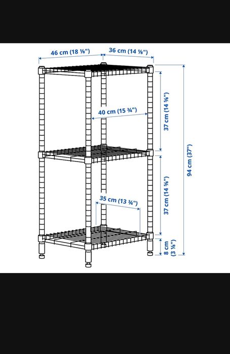 Estante metal ikea omar