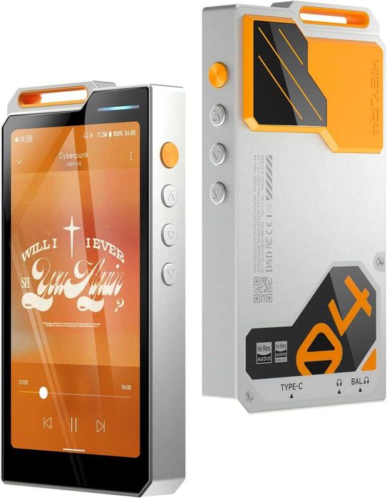 ‼️ Hiby R4 (Black/Orange) - портативный Hi-Res плеер 768kHz/32bit LDAC
