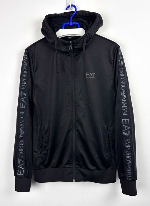 Bluza rozpinana z kapturem EMPORIO ARMANI EA7 czarna męska sportowa M
