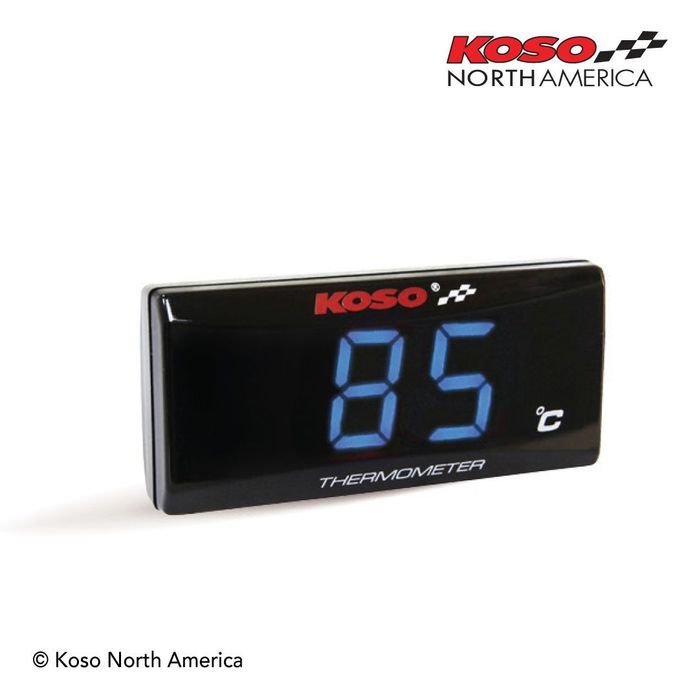 relógio de temperatura digital koso super slim azul
