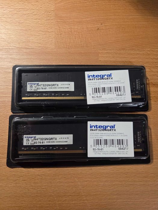 Pamięć RAM 64GB (2x32GB) DDR4 3200MHz Integral NOWA Komplet NO-ECC