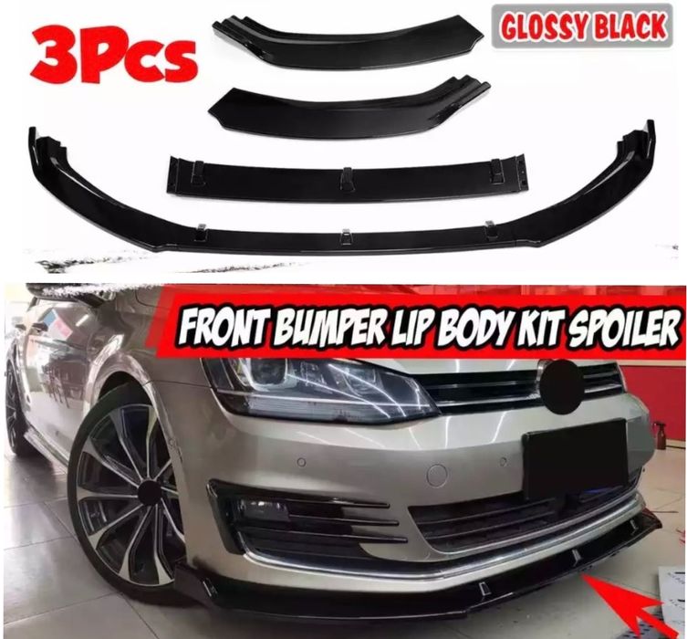 Накладка на передний бампер универсальная губа бампера сплитер обвес