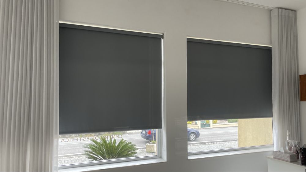 Cortinas de onda num salao de estetica