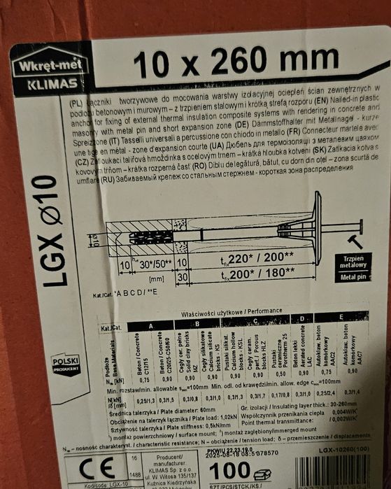 Kołki do styropianu i wełny