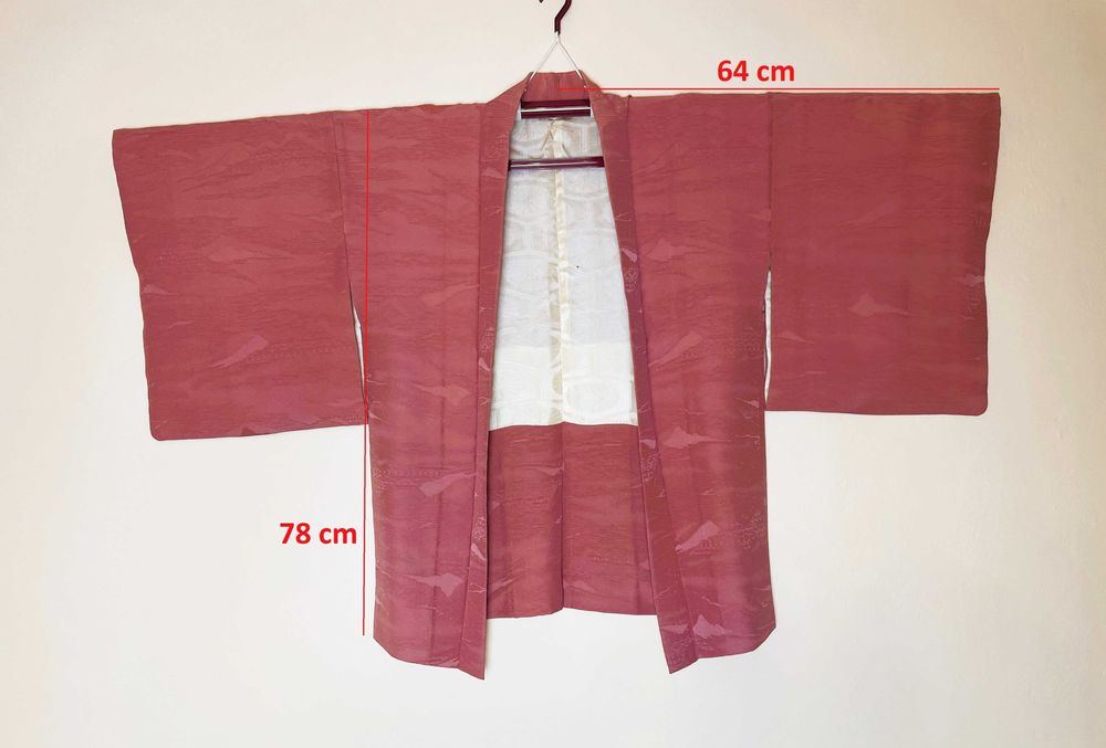 Narzutka Haori brudny róż do japońskiego kimona
