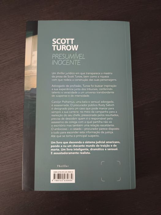 Livro Presumível Inocente Scott Turow