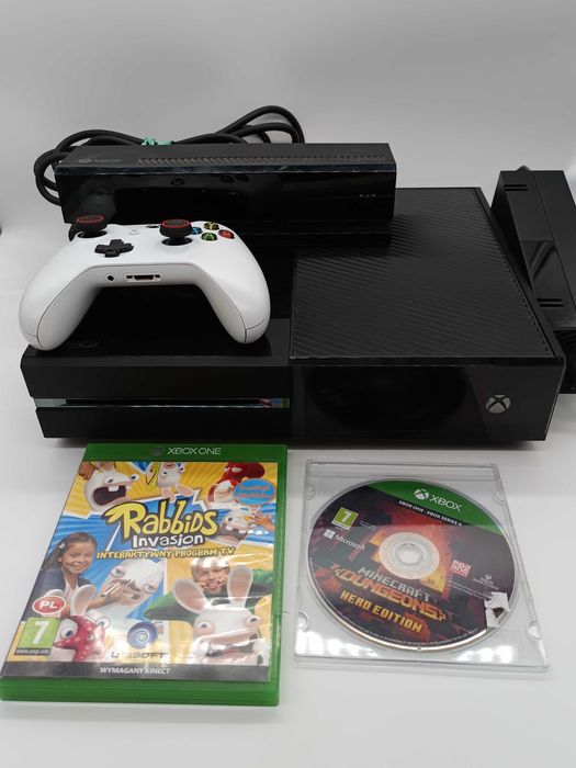 Konsola Xbox One 500GB czarny + pad + 2 gry + Kinect