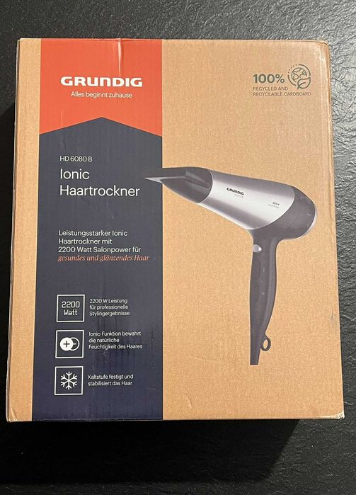 Suszarka do włosów z jonizacją Grundig HD6080B 2200 W