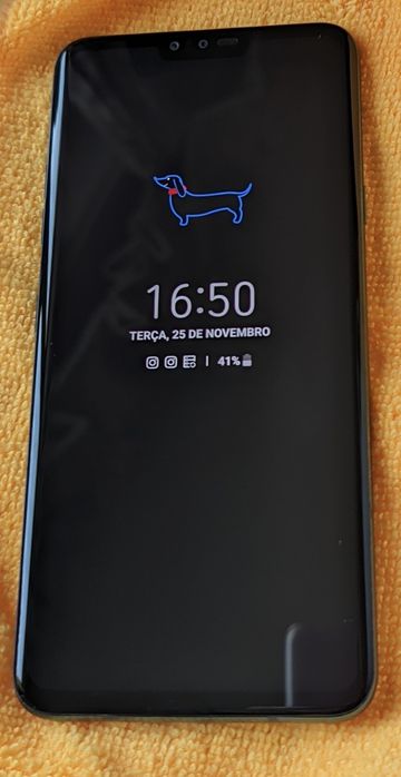 Telemóvel / smartphone LG V40 ThinQ Azul em funcionamento, sem danos
