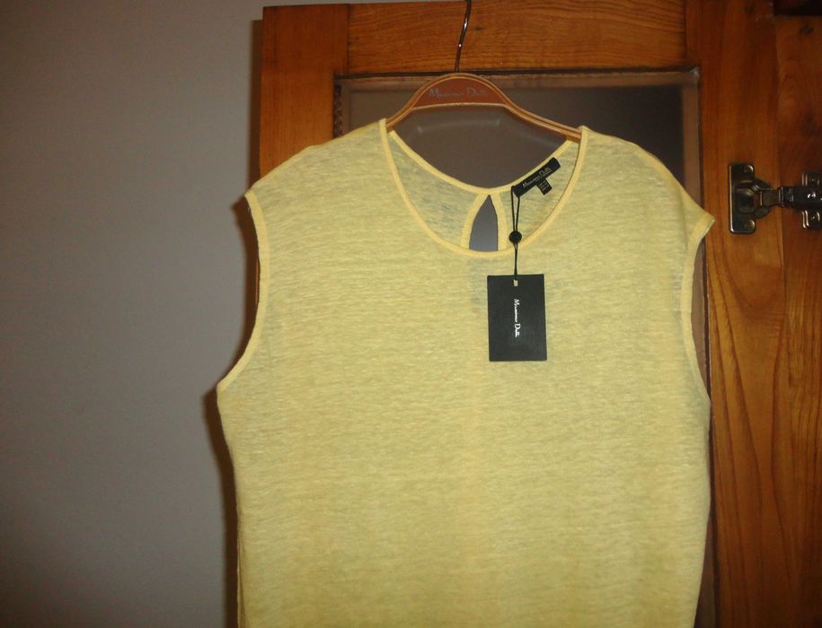 Blusa, t-shirt, top 100% linho Massimo Dutti