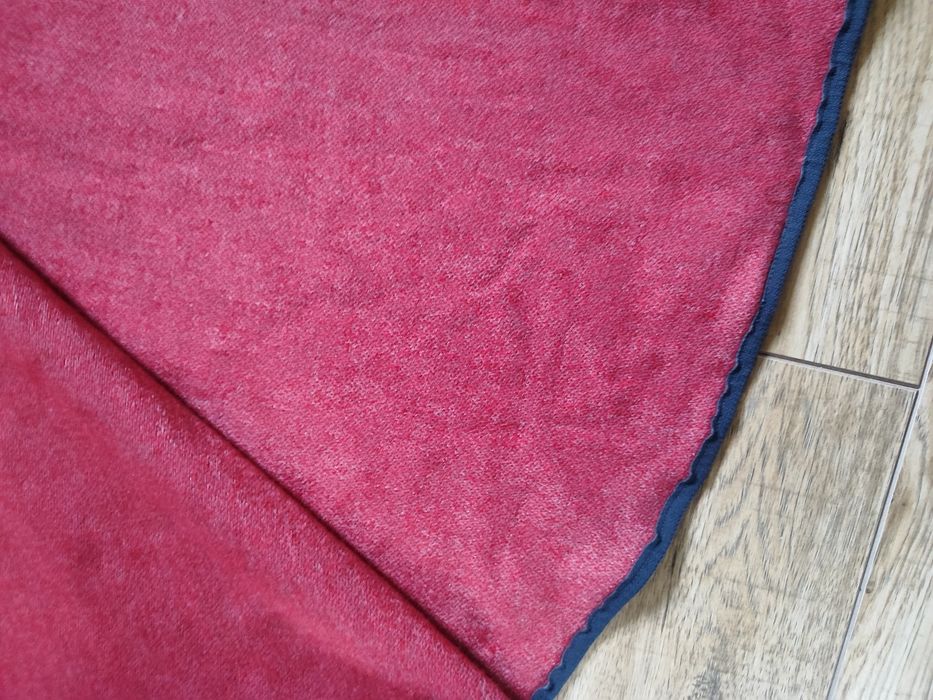 Ponczo peleryna 46 44 XXL pani mikolajowa świąteczny  czerwony płaszcz