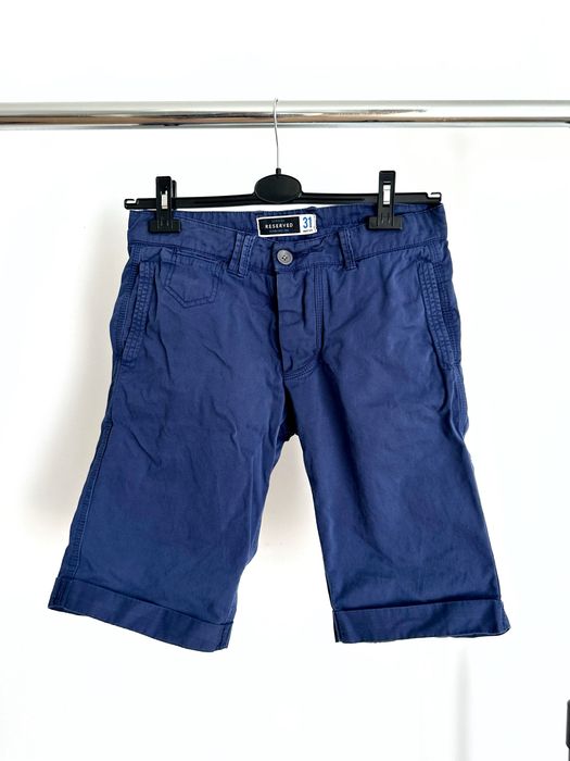 Granatowe męskie spodenki materiałowe szorty na lato 31 M 48 Reserved
