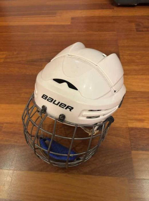 BAUER kask hokejowy regulowany + przyłbica krata