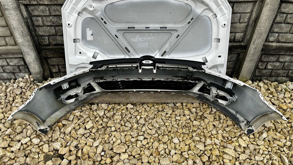 Maska + zderzak spryski 4xPDC VW Golf VI 6 5K 5K0 08- bialy LB9A