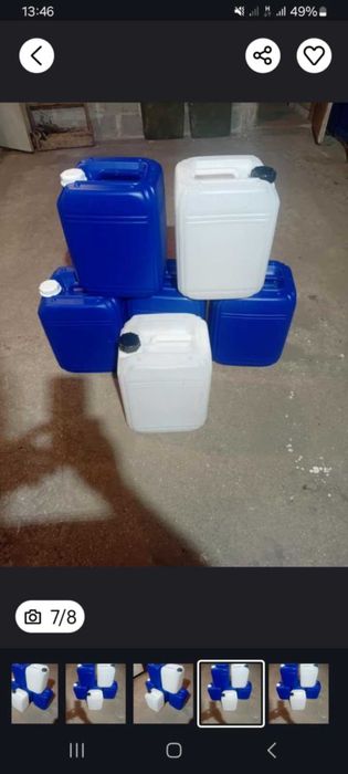 Каністри 20 літрові б.у. Є харчові. Стан нових