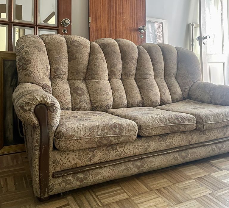 Sofá-cama vintage 3 lugares
