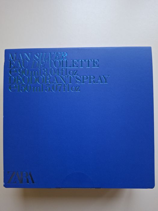 Набір парфумів ZARA SILVER чоловічі.Туалетна вода 90ml + дезодорант