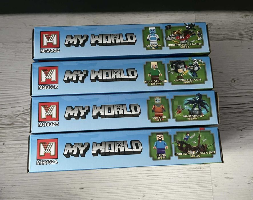 klocki konstrukcyjne z gry minecraft ogromna ośmiornica 132pcs MG832B