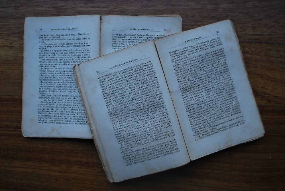 A Besta Humana de Émile Zola (Volume I e II) 1.ª Edição ano 1912