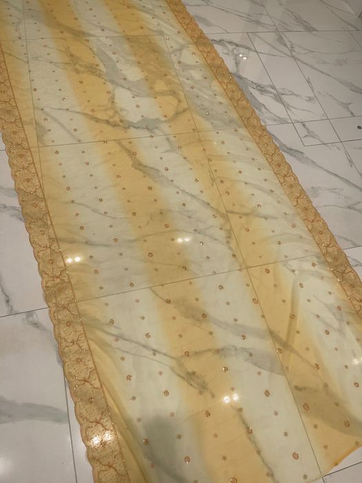 Вишита тканина тюль штора розшита бісером