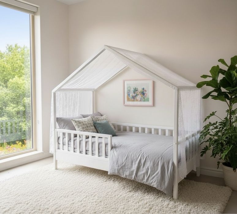 Кровать ліжко домік будиночок з дахом дерево дитяче підліткове чердак