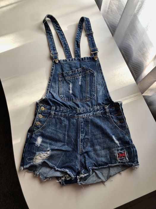 Комбінезон з шортами джинсовий жіночий relucky синій