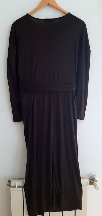 Vestido castanho, Tam. S, Mango