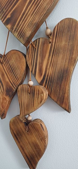 Piękne serca z domkiem handmade