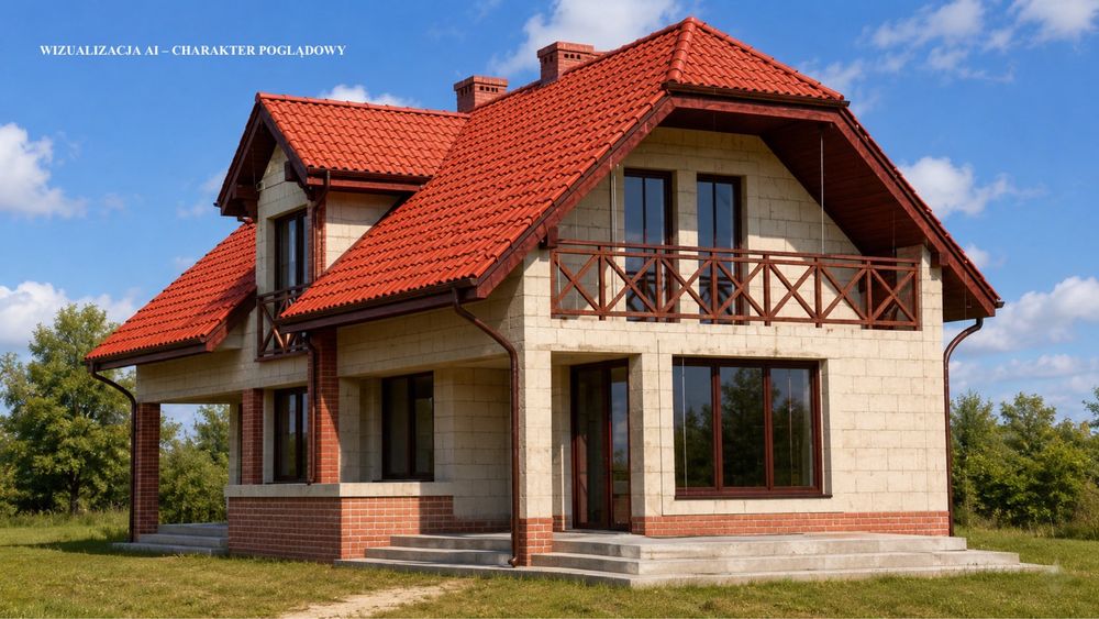 Dom wolnostojący w stanie surowym zamkniętym | 4430 m² | Blisko Roztoczańskiego Parku Narodowego | 20 km od Zamościa