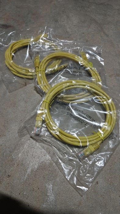 Lote 3 Cabos de Rede Ethernet RJ45 Netceed Cat5e (Novos)