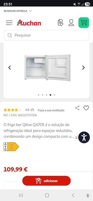 Frigobar funcionando perfeitamente