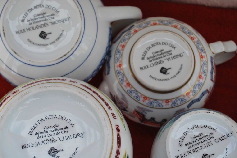 Bules da Rota do Chá - Coleção Completa de 6 bules