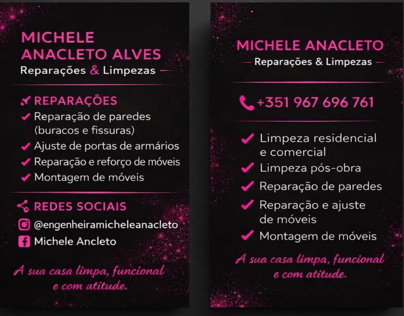 Trabalho com reparações e limpezas