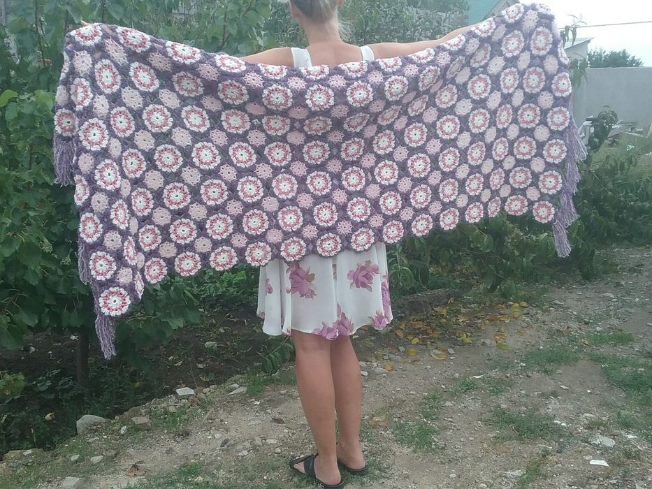 Шаль платок бактус накидка
