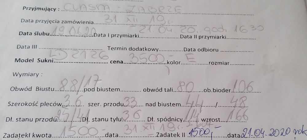 Suknia ślubna Classa