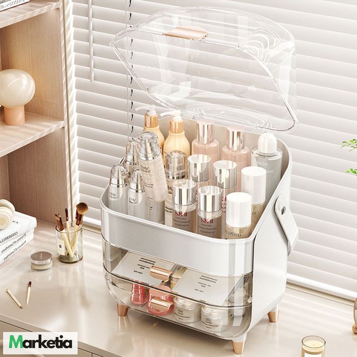 Szkatułka organizer Gloria na kosmetyki i biżuterię z szufladami