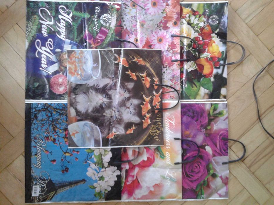 Глянцевый пакет подарочный кулек для подарков