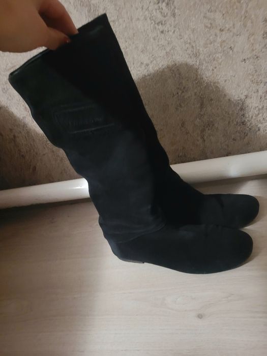 Замшевые  сапожки