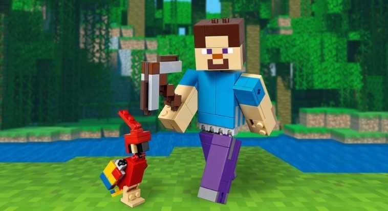 LEGO Minecraft BigFig Steve z papugą ~ Kraków