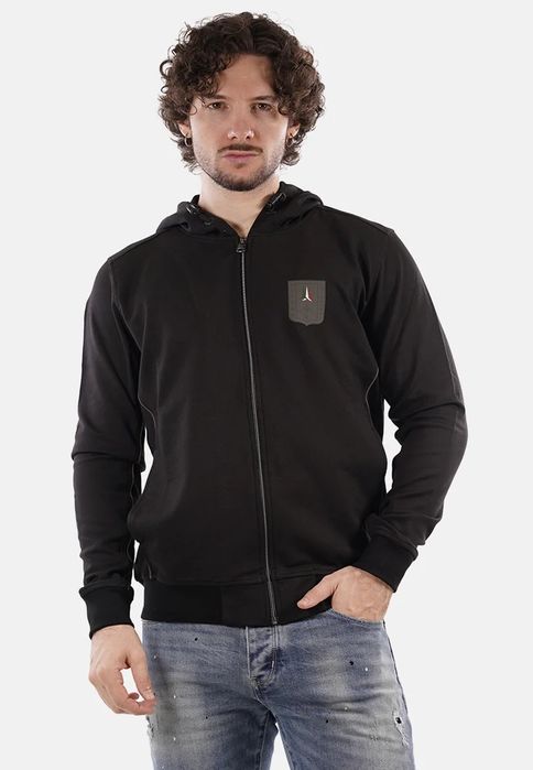 Aeronautica Militare bluza męska 252FE2064UF00667 czarna z kapturem L