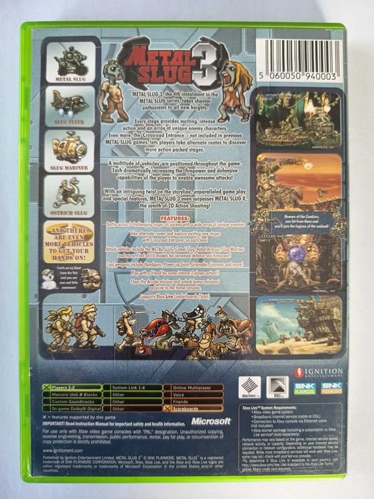 Metal SLug 3 XBOX angielska kompelt