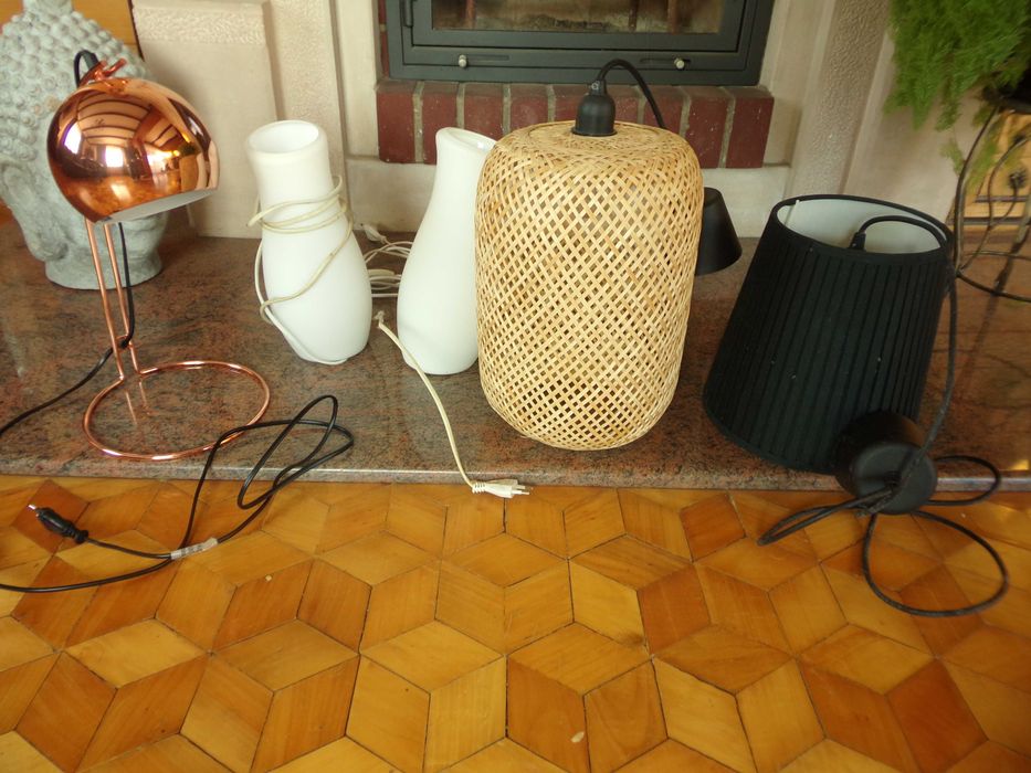 Lampy lampka nocna Ikea czarna retro Miedź na biurko Zara Mylonit H&M