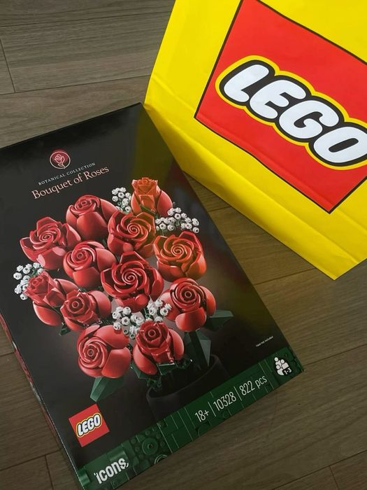 Bouquet de rosas vermelhas de lego